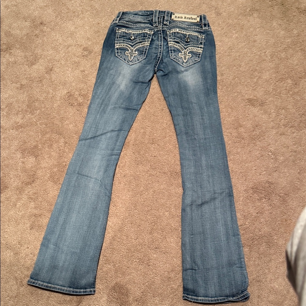 Rock Revival Women's Flare Jeans in Classic Blue